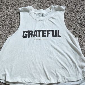 Spiritual Gangster White 'Grateful' Muscle Tee